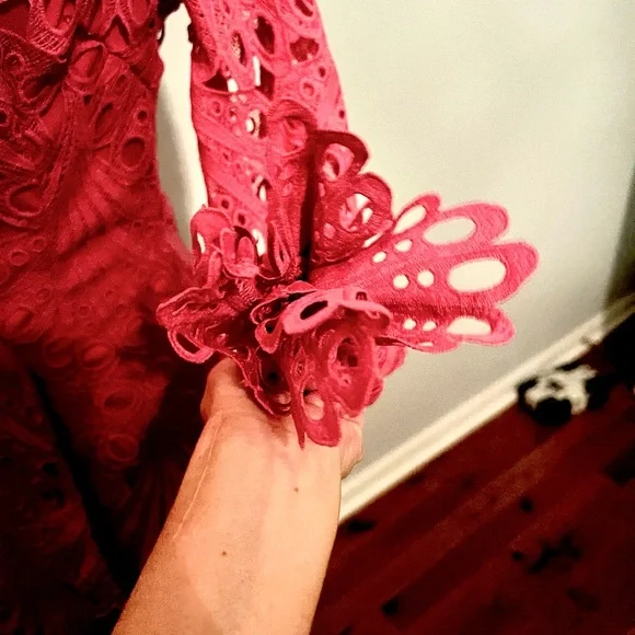 NWT,PrettyLittleThing,Pink Lace Button Blazer Wrap Dress,Party Cocktail,Size 4 - Picture 6 of 10